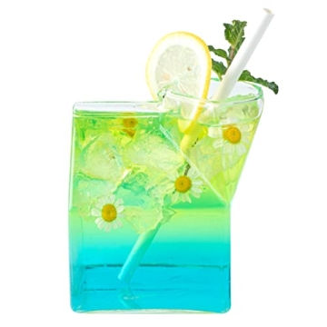 Charming 12 Ounce Glass Milk Carton for Drinks