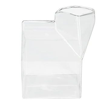 Charming 12 Ounce Glass Milk Carton for Drinks
