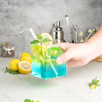 Charming 12 Ounce Glass Milk Carton for Drinks