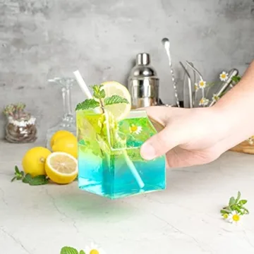 Charming 12 Ounce Glass Milk Carton for Drinks