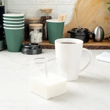 Charming 12 Ounce Glass Milk Carton for Drinks