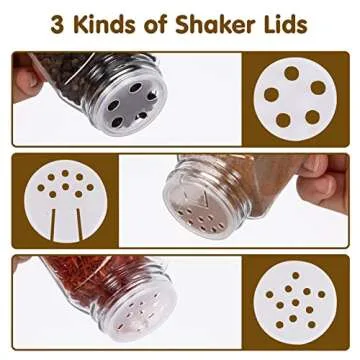 CUCUMI 25pcs Spice Jars with Labels 4oz Glass Spice Bottles with Bamboo Lids, Silicone Collapsible Funnel, Test Tube Brush and Chalk Marker, Seasoning Containers for Spice Rack, Cabinet and Drawer