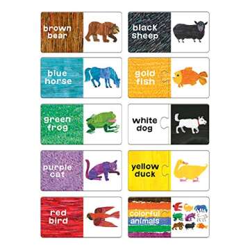 Mudpuppy The World of Eric Carle Brown Bear, Brown Bear What Do You See? My First Puzzle Pairs – Great for Kids Age 2+ - 10 Sturdy 2-Piece Puzzles – Teaches Problem-Solving, Colors, Fine Motor Skills