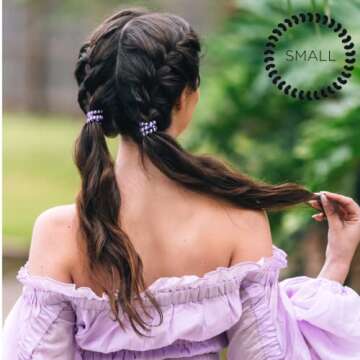 TELETIES - Small Spiral Hair Coils - Spring Collection - Ponytail Holder Hair Ties for Women - Phone Cord Hair Ties - Strong Grip, No Rip, Water Resistant, No Crease - 3 pack - Knotted Up