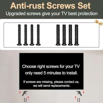 Stand for LG TV Legs Replacement, TV Stand Legs for 49 50 55 Inch LG TV 55UK6500 55UJ6540 55UM7300 55UN6900 55LJ5500UA 49UJ6300 49UK6300 49UM7300 49UN6900 50UK6300 50UK6500 50UM7300 50UN6900 wr Screws