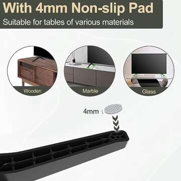 Stand for LG TV Legs Replacement, TV Stand Legs for 49 50 55 Inch LG TV 55UK6500 55UJ6540 55UM7300 55UN6900 55LJ5500UA 49UJ6300 49UK6300 49UM7300 49UN6900 50UK6300 50UK6500 50UM7300 50UN6900 wr Screws