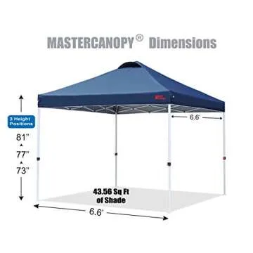 MASTERCANOPY 10x10 Pop-up Canopy Tent for Outdoor Events
