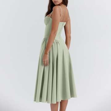 Floral Corset Dress for Women Elegant Sleeveless House of Cb Dress Pleated Hem Cocktail Dresses Graduation Dress Spring Y2k Boho Floral Dresses Summer Square Neck Mother of The Bride Dresses