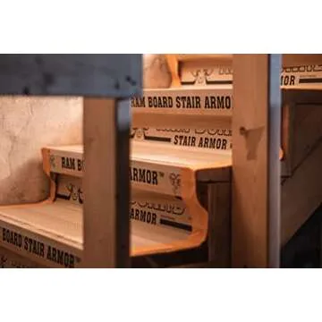 Trimaco X-Board Paint & Remodel, Lightweight Breathable Surface Protector, 1 roll, 35-inch x 100-feet & Ram Board Stair Armor for Temporary Stair Protection, 1.58 feet x 2.83 feet (6 Pack)