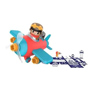 Educational Insights Design & Drill Bolt Buddies Plane Take Apart Toy with Electric Toy Drill, Preschool STEM Toy, Gifts for Boys & Girls, Ages 3+