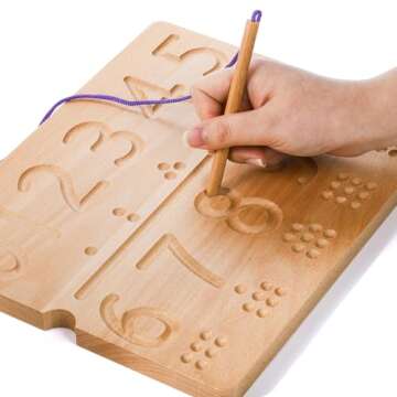 Suwimut Double-Sided Wooden Tracing Board for Kids