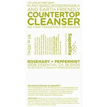 Sapadilla Rosemary + Peppermint Dish Soap, Hand Soap & Countertop Cleanser, Variety Pack 16 Ounces