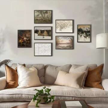 Uniro Neutral Vintage Wall Art for Rustic Home Decor