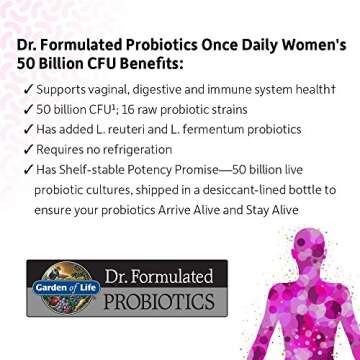 Garden of Life Probiotic Bundle: Dr. Formulated Once Daily Women’s & Men's Probiotics, 50 Billion CFU Shelf Stable, Non-GMO Probiotic for Men & Women with Prebiotic Fiber, 30 Capsules Each