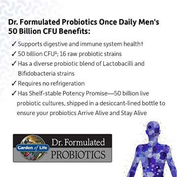 Garden of Life Probiotic Bundle: Dr. Formulated Once Daily Women’s & Men's Probiotics, 50 Billion CFU Shelf Stable, Non-GMO Probiotic for Men & Women with Prebiotic Fiber, 30 Capsules Each