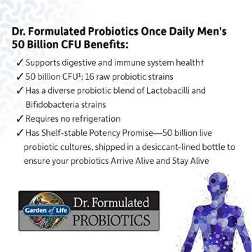 Garden of Life Probiotic Bundle: Dr. Formulated Once Daily Women’s & Men's Probiotics, 50 Billion CFU Shelf Stable, Non-GMO Probiotic for Men & Women with Prebiotic Fiber, 30 Capsules Each
