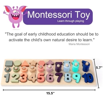 BEKILOLE Montessori Wooden Puzzle for Kids Learning