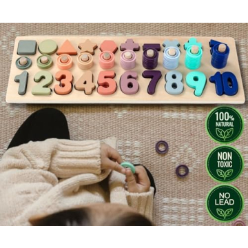 BEKILOLE Montessori Wooden Puzzle for Kids Learning