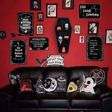 Funny Dark Humor Goth Wall Decor Live Laugh Lobotomy Sign For Gothic Room, Home, Bedroom, Bathroom, Office 8 x 12 Inch (948)