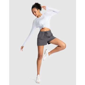 SANTINY Women's Lounge Shorts 2.5'' Comfy Workout Hiking Athletic Running Casual Shorts for Women with Pockets (01-Dark Grey_S)