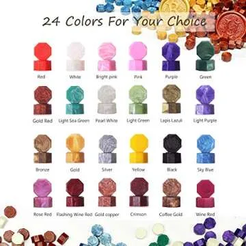 7 In 1 Wax Seal Kit with 24 Colors for Crafting & Gifts