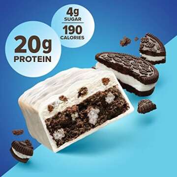 Pure Protein Bars, High Protein, Nutritious Snacks to Support Energy, Low Sugar, Gluten-free, Cookies and Cream, 1.76oz, 12 Pack