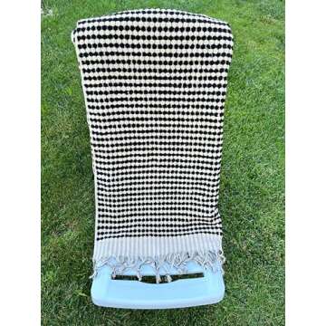 muslin babies Rainbow Bath Towel Soft Cotton Beach Towel - Multicolor Thick Absorbent Turkish Towel -Colorful Hand Loomed Organic Terry Towel (Black)