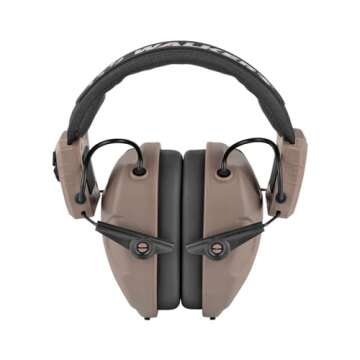 WALKER'S XCEL Digital Electronic Muff-26dB NRR Noise Protection Sound Enhancement Shooting Safety Earmuff, 2 AAA Batteries, XCEL 100, One Size