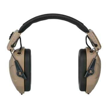 WALKER'S XCEL Digital Electronic Muff-26dB NRR Noise Protection Sound Enhancement Shooting Safety Earmuff, 2 AAA Batteries, XCEL 100, One Size