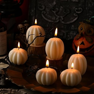 Thanksgiving Pumpkin Shaped Candles for Home Decor