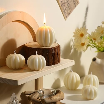 Thanksgiving Pumpkin Shaped Candles for Home Decor