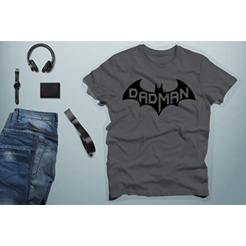 Super Dadman Bat Hero Funny Men's T-Shirt Fit for Dads