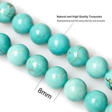 PWMENLK 108 Mala Beads Meditation Turquoise Necklace 7 Chakra Buddhist Prayer Beaded Bracelet Tree of Life Pendant Necklace Healing Stone Yoga Necklace Women Men Bracelets(turquoise)