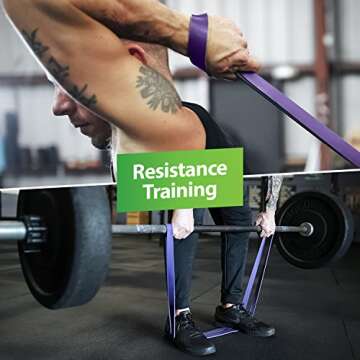 Pull Up Assist Bands - Resistance and Exercise Band - for Pull-Up Help, Crossfit, Powerlifting, Yoga, Pilates, Strength Training and Workouts - Mobility Bands for Stretching and Fitness