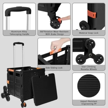 FELICON SELORSS Folding Utility Cart for Easy Transport