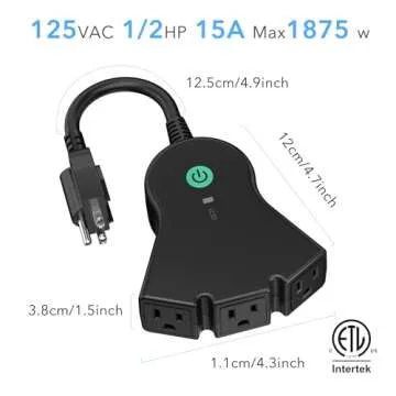 BN-LINK Weatherproof Wireless Remote Control Outlet - 100ft Range