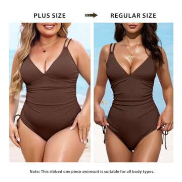 Aleumdr Sexy One Piece Swimsuit for Women Tummy Control