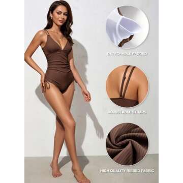 Aleumdr Sexy One Piece Swimsuit for Women Tummy Control