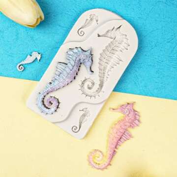 Seahorse Fondant Cake Mold for Creative Baking