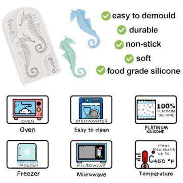 Seahorse Fondant Cake Mold for Creative Baking
