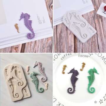 Seahorse Fondant Cake Mold for Creative Baking