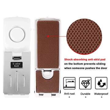 KERUI Upgraded Door Stop Alarm with Portable Door Lock 120 dB Travel Door Stopper Door Wedge Alarm with 3 Levels Sensitivity for Hotel, Home, Apartment