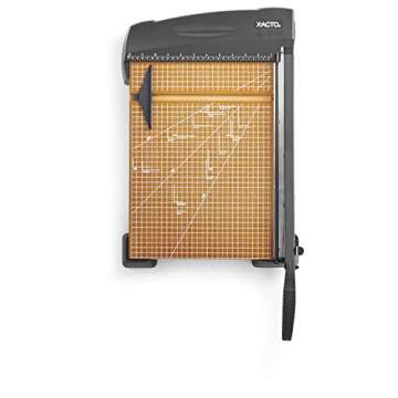 X-ACTO 26315 Heavy-Duty Wood Base Guillotine Trimmer, 15 Sheets, 12-Inch x 15-Inch