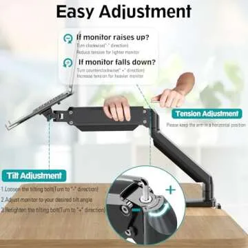 MOUNT PRO Laptop Stand Desk Mount with Adjustable Arm for 17" Laptops