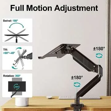 MOUNT PRO Laptop Stand Desk Mount with Adjustable Arm for 17" Laptops