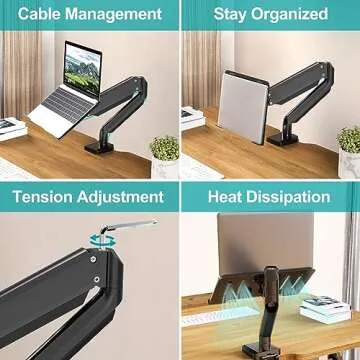 MOUNT PRO Laptop Stand Desk Mount with Adjustable Arm for 17" Laptops