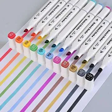 Dabo&Shobo 120 Colors Alcohol Drawing Markers - Dual Tip Art Markers for Colorful Creativity