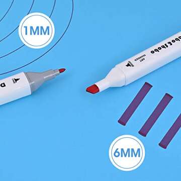 Dabo&Shobo 120 Colors Dual Tip Alcohol Markers For Art
