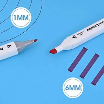 Dabo&Shobo 120 Colors Dual Tip Alcohol Markers For Art
