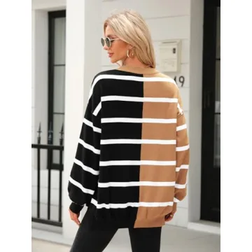 Shop Fisoew Striped Pullover Sweater for Women